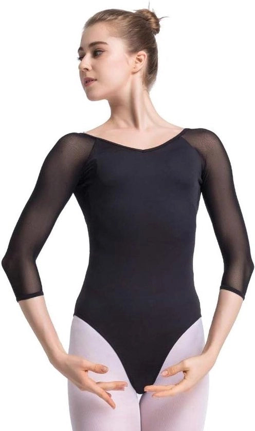 Kit di danza per ragazze e donne con maniche 3/4 - Rosa - Abbigliamento da ballo