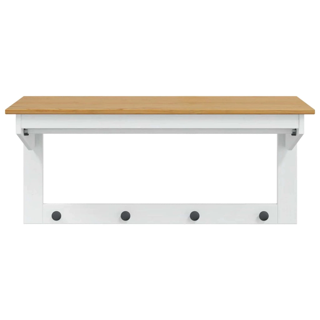 Appendiabiti HILL Bianco e marrone miele 90 x 35 x 41,5 cm CFW6557978