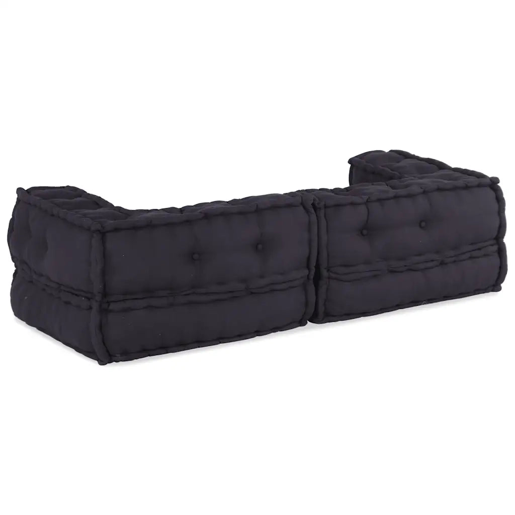 Pouf Modulare Antracite 140x70x36 in Tessuto
