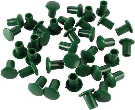 Set di 36 doppi in gomma per stecchi di bambù - 3 cm - Protezione stecchi di bambù - Giardino e esterno - Adatto a tutti i tipi di stecchi di bambù - Nero.