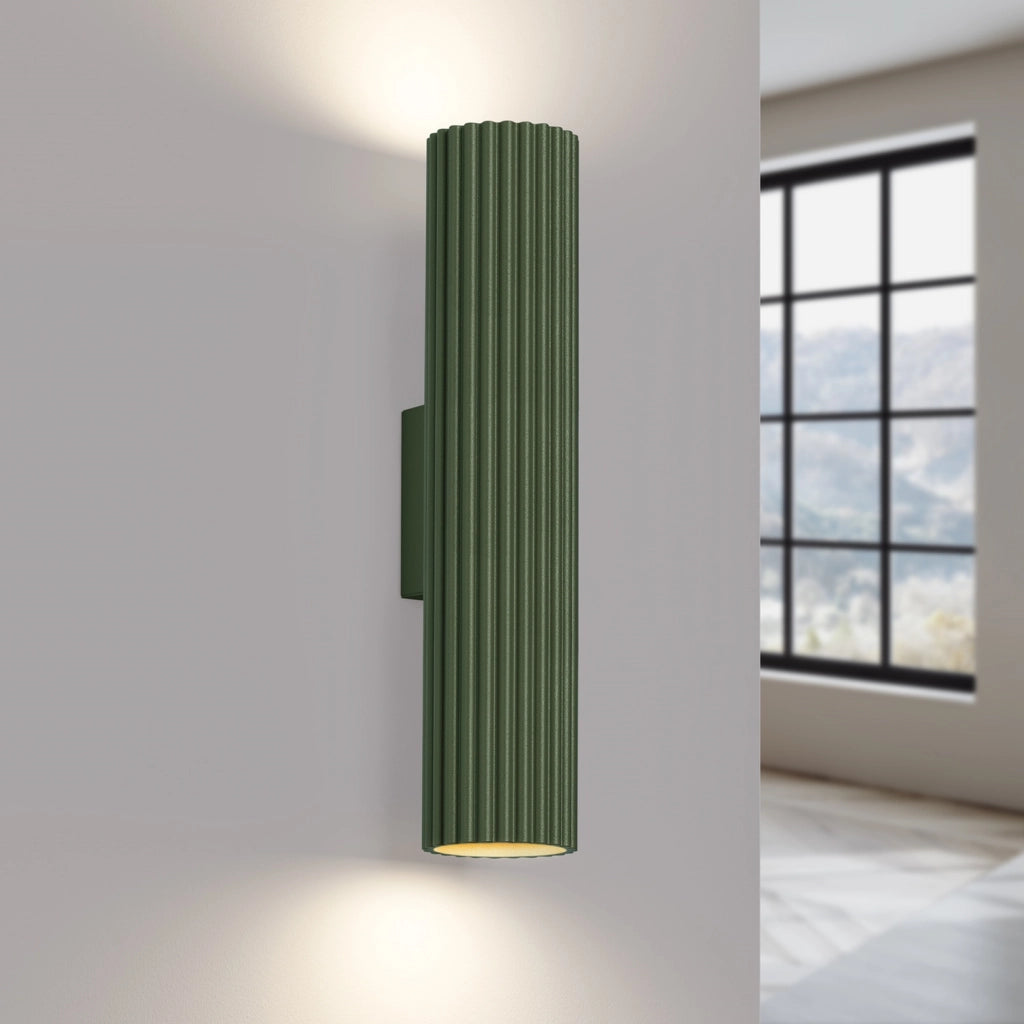 Applique moderna verde oliva tubo 30cm GU10 GRAVIO Pure Lume