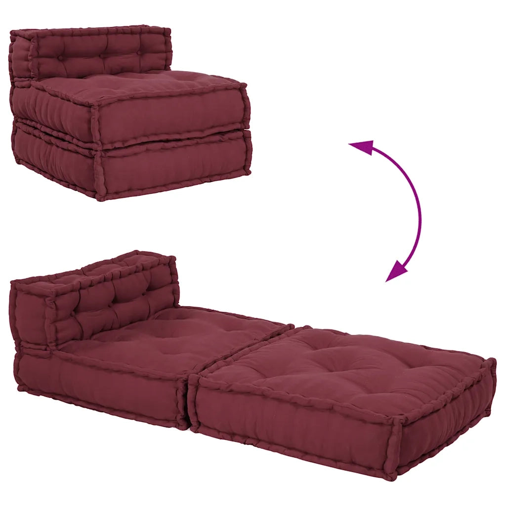 vidaXL Pouf Modulare Marrone Rossiccio 70x70x54 in Tessuto
