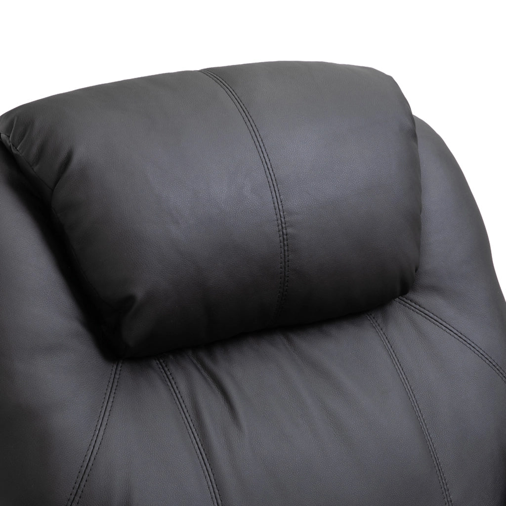EasyComfort Poltrona Relax Massaggiante con 8 Punti, 5 Modalità e 2 Intensità, Reclinabile con Poggiapiedi e Girevole, 84x92x109cm, Nero