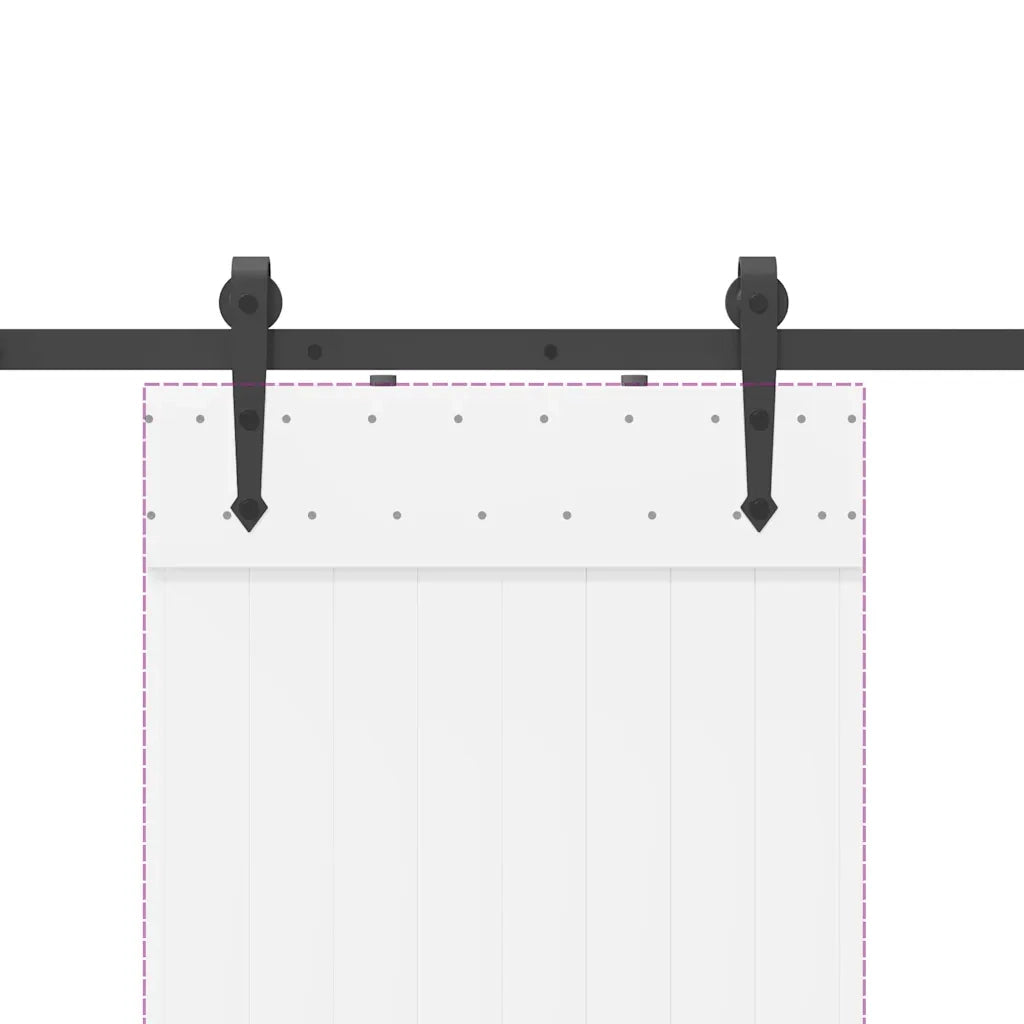 Kit di Binari per Porte Scorrevoli 152,5 cm Acciaio Nero CFW4459490