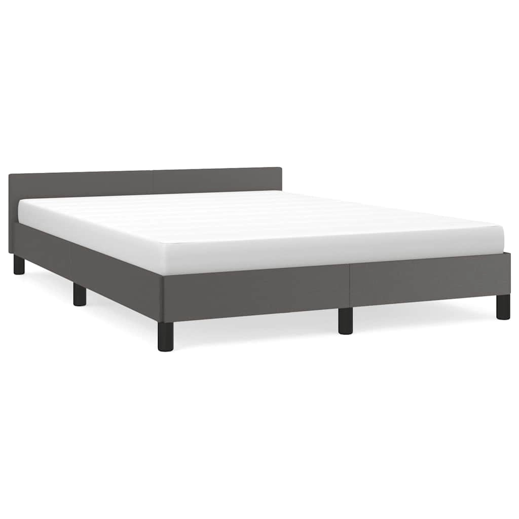 Giroletto con Testiera Grigio 140x200 cm in Similpellecod mxl 119504