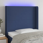 Testiera a LED-Testata con LED Blu 103x16x118/128 cm in Tessuto 527126