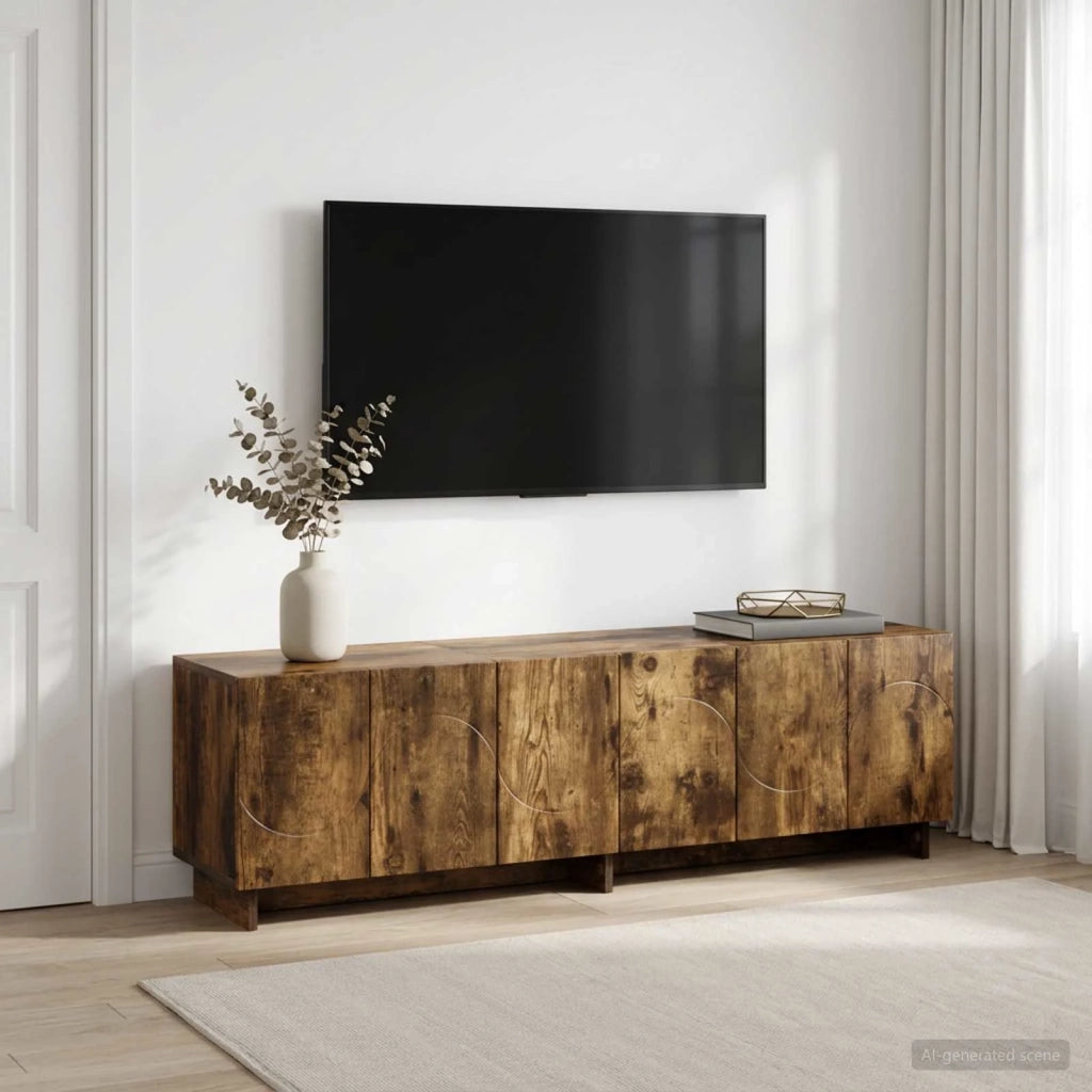 Supporto TV 140 x 34.5 x 40 cm Rovere Fumo Legno ingegnerizzato 8011581