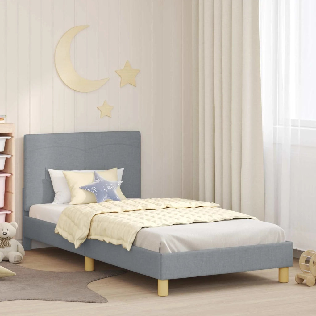 Struttura letto bambini con testata-Giroletto per bambini Grigio chiaro 80 x 200 cm 662119