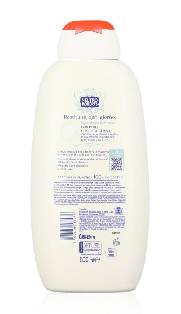 NEUTRO ROBERTS BAGNODOCCIA DERMAZERO ALTA TOLLERABILITÀ DA 600 ML