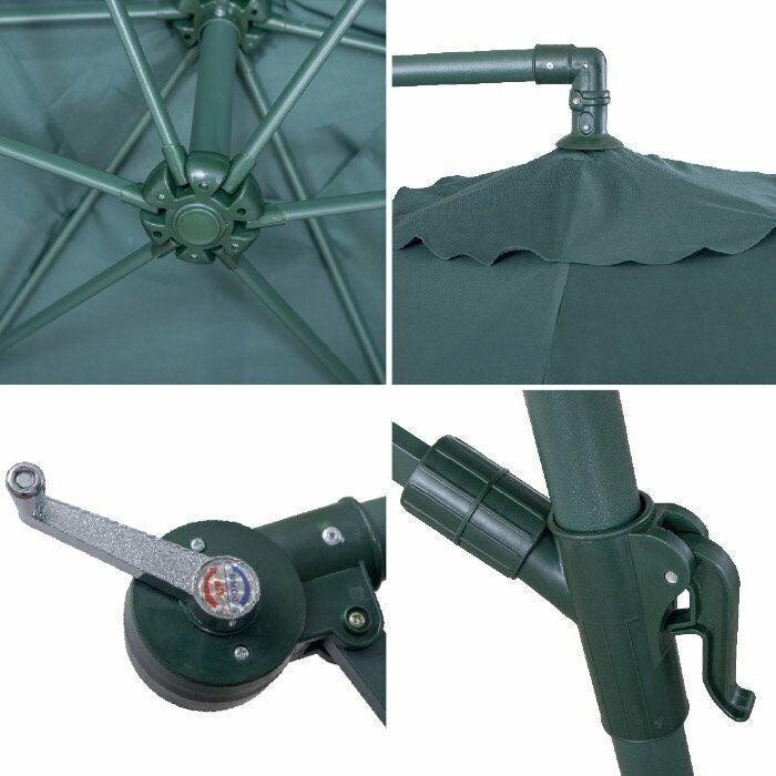 Ombrellone A Braccio 3X3 Verde Scuro Giardino Esterno - Biacchi Ettore