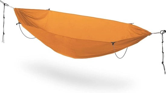 Amaca a Doppia Rete Ultraleggera 900g Spazio Ampio 270x140cm con Protezione di Inclinazione Compacto per Campeggio Escursionismo e Picnic con Bastoncini di Flessione - Arancione