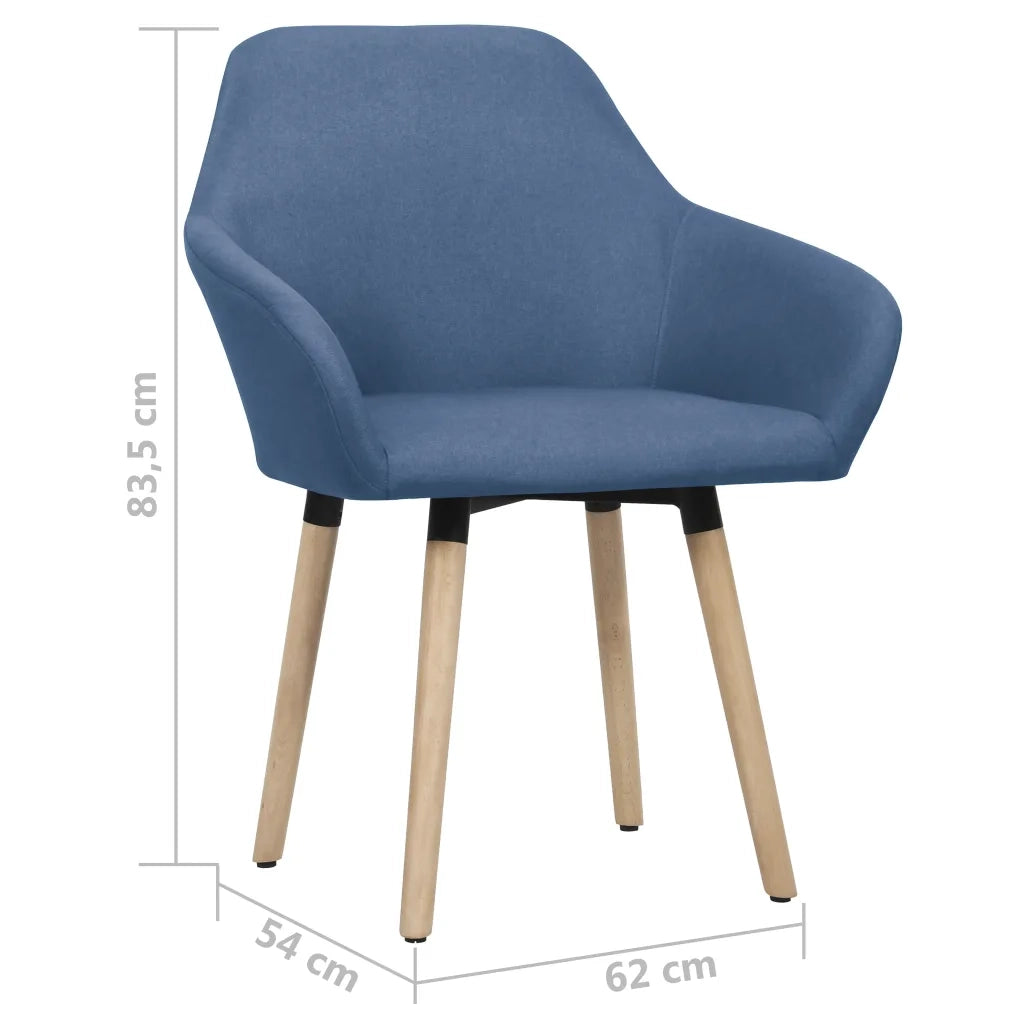 Sedie da Pranzo 2 pz Blu in Tessuto cod mxl 28201