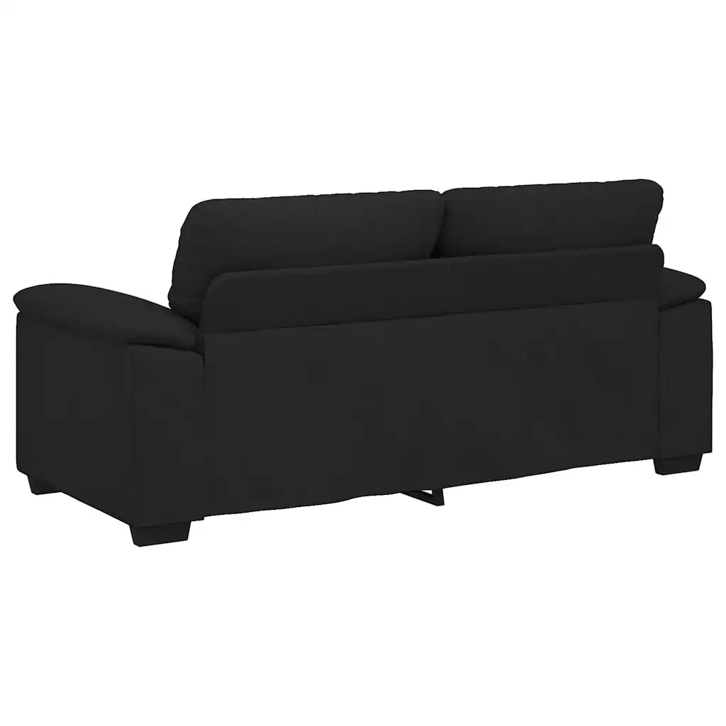Divano | Divano da soggiorno | Sofa a 2 Posti Nero 180x81x84 cm in Tessuto