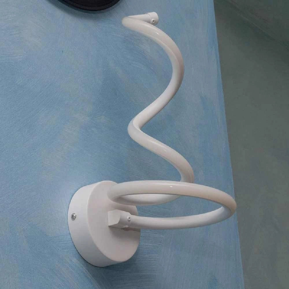 Trade Shop - Applique Moderno Spirale Led 12 W Da Parete Abat Jour 3 Colorazione Luce E24-3c -