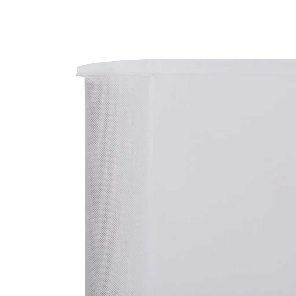 Paravento a 9 Pannelli in Tessuto 1200x80 cm Bianco Sabbia 47186
