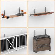 Rack per la conservazione di kayak con ganci, adatto per canoa, tavole da surf, sci, paddleboard e scale.