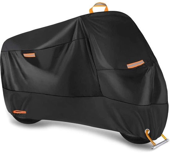 Motorcover Esterno e Interno Impermeabile 300D Polyester con Protezione UV, Dimensioni XL (230 x 95 x 125 cm)