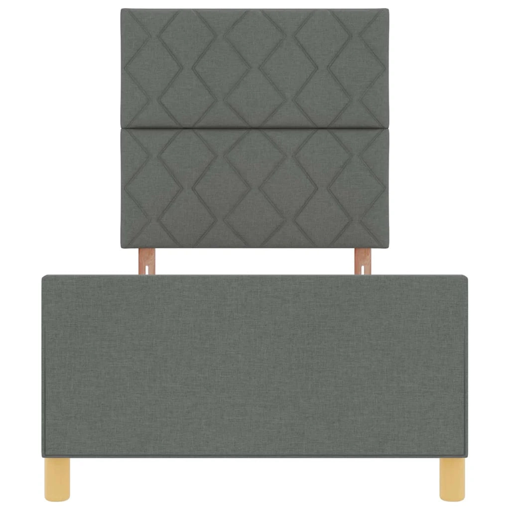 Struttura del letto Grigio scuro 90 x 190 cm Tessuto 3344768