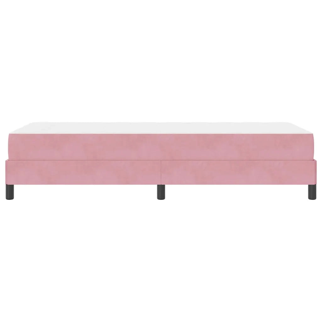 Letto a molle con materasso-Struttura Letto con Materasso Rosa 90 x 190 cm Tessuto