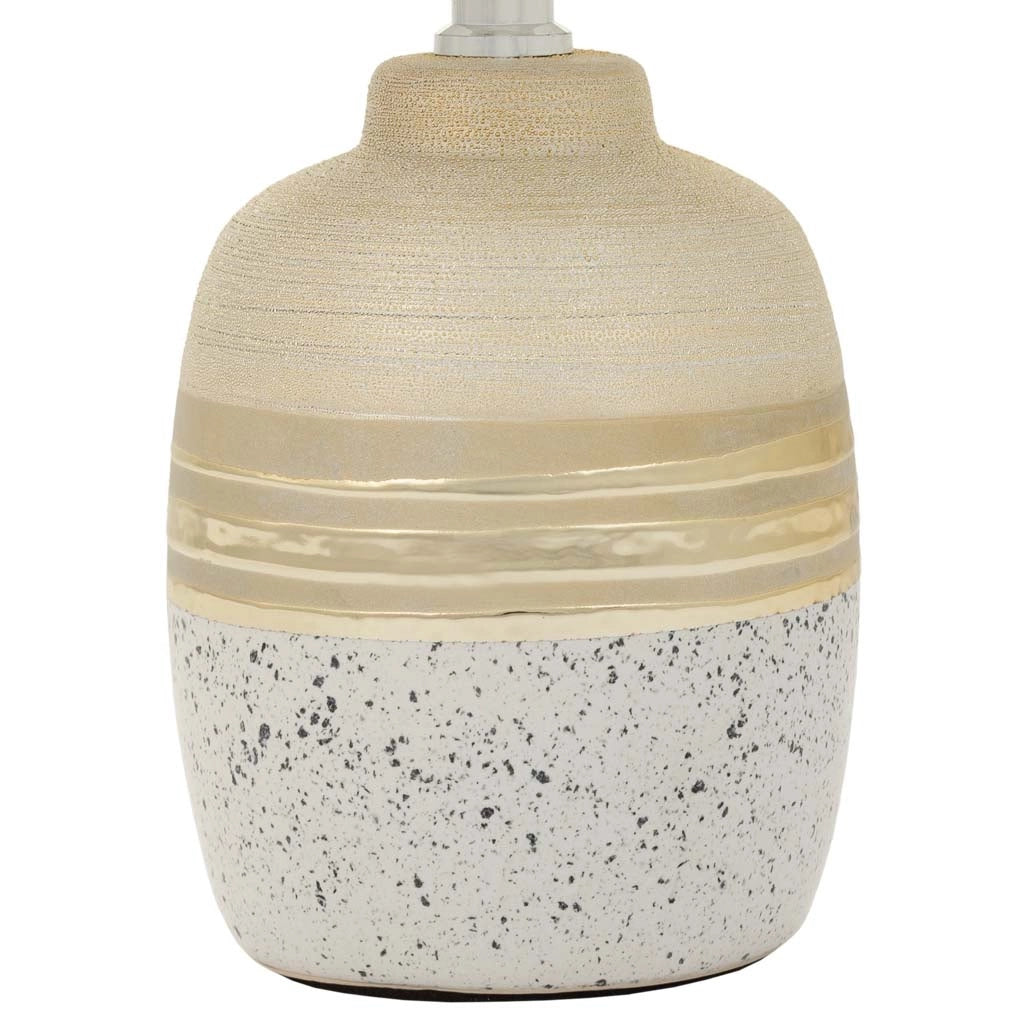Lampada da tavolo in ceramica dorata 12x12x23h