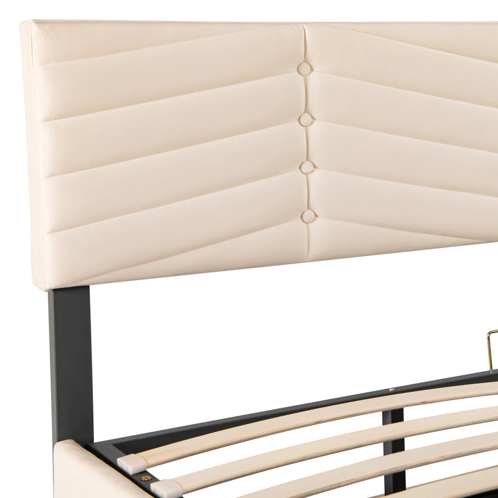 Letto Contenitore 180×200 cm; Matrimoniale con Testiera Regolabile; Vano Idraulico; senza Materasso
