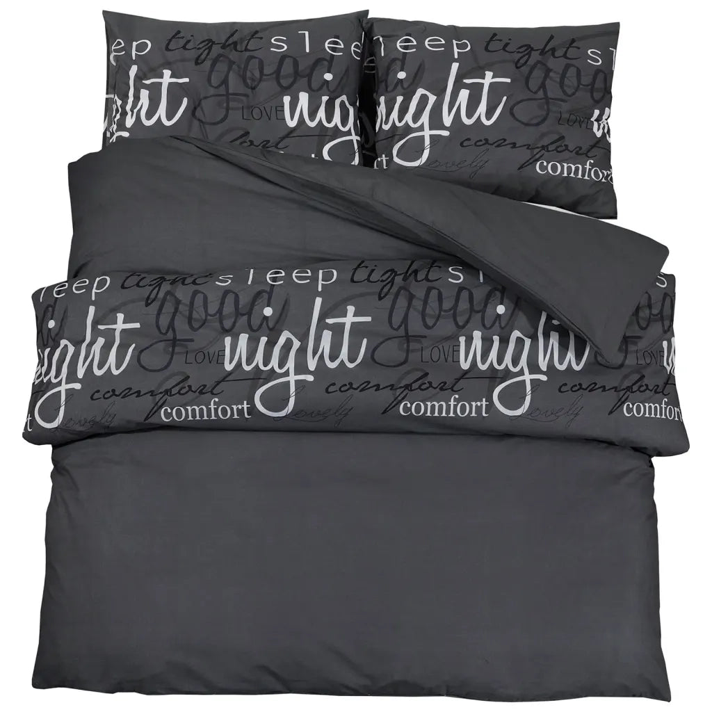 Set Copripiumino Nero 200x220 cm in Cotone 136532