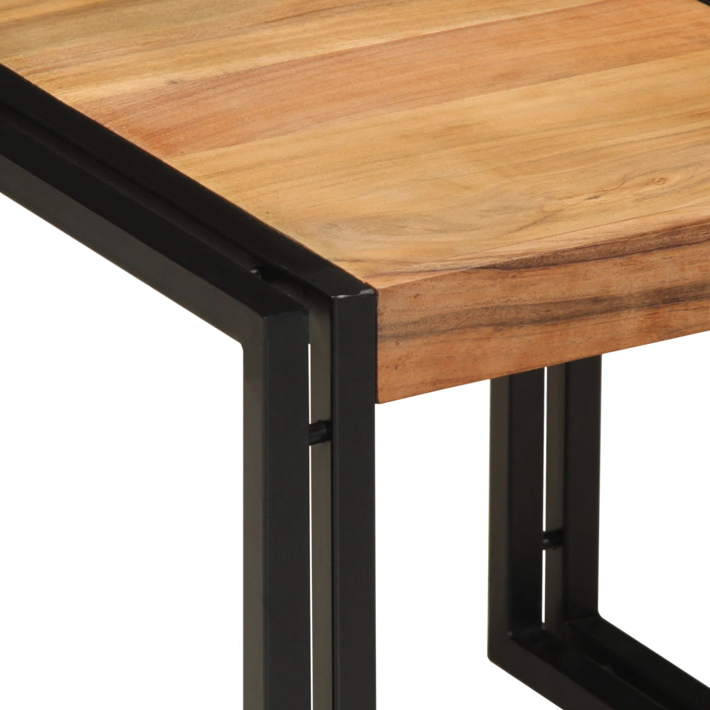 Tavolino da caffÃ¨  40x50x38 cm in legno massello di acacia