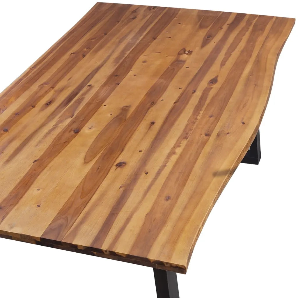 Tavolo da Pranzo Legno Massello Acacia 200x90 cm 244203
