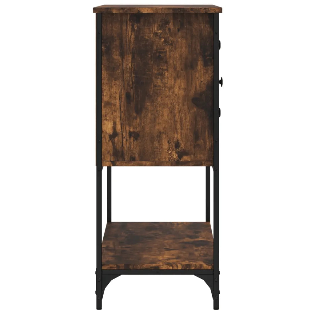 Credenza | Madia | Buffet da pranzo | Armadio da pranzo Rovere Fumo 100x36x85 cm in Legno Multistrato