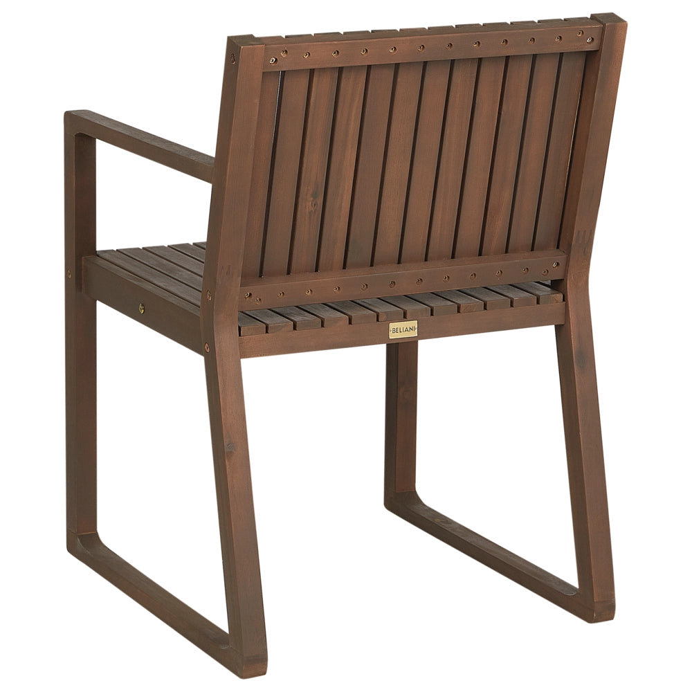 Set da pranzo da giardino 9 pezzi in legno di acacia chiaro 8 sedie con cuscini di seduta strisce blu navy e bianche