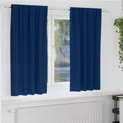 vidaXL Tende con tende 2 pcs Blu scuro Poliestere