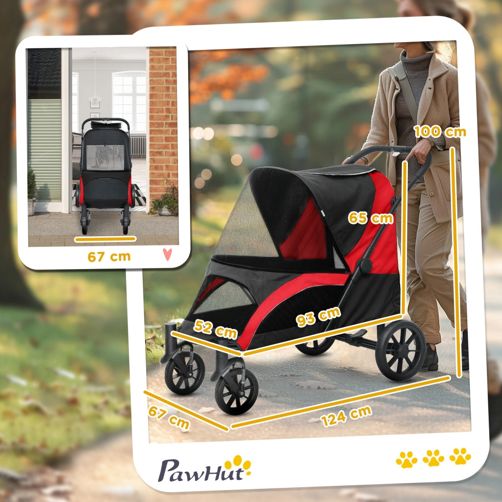 Carrello per Cani Faltabile ¨C zephmum ¨C Nero