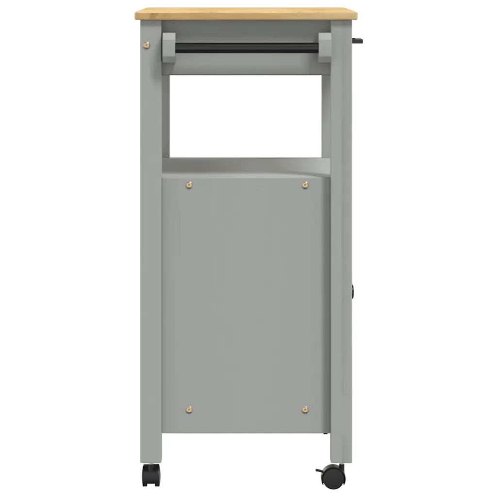 Carrello da Cucina MONZA 60x40x88,5 cm in Legno Massello di Pino 376098