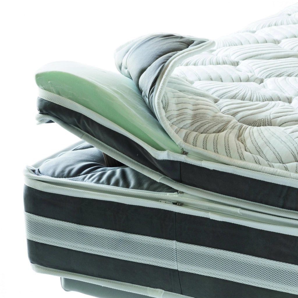 Cesarina, Materasso Piazza e Mezza Sfoderabile Made in Italy, 190x120x32h cm Bianco
