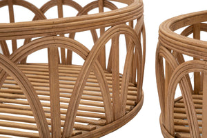 Set 3 Svuota Tasche Fuji Ø 50x16-40x14-30x12 cm in Rattan