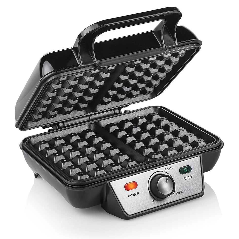 Tristar WF2195 Cialdiera per Waffle in Acciaio Inox 1000W Rivestimento Teflon