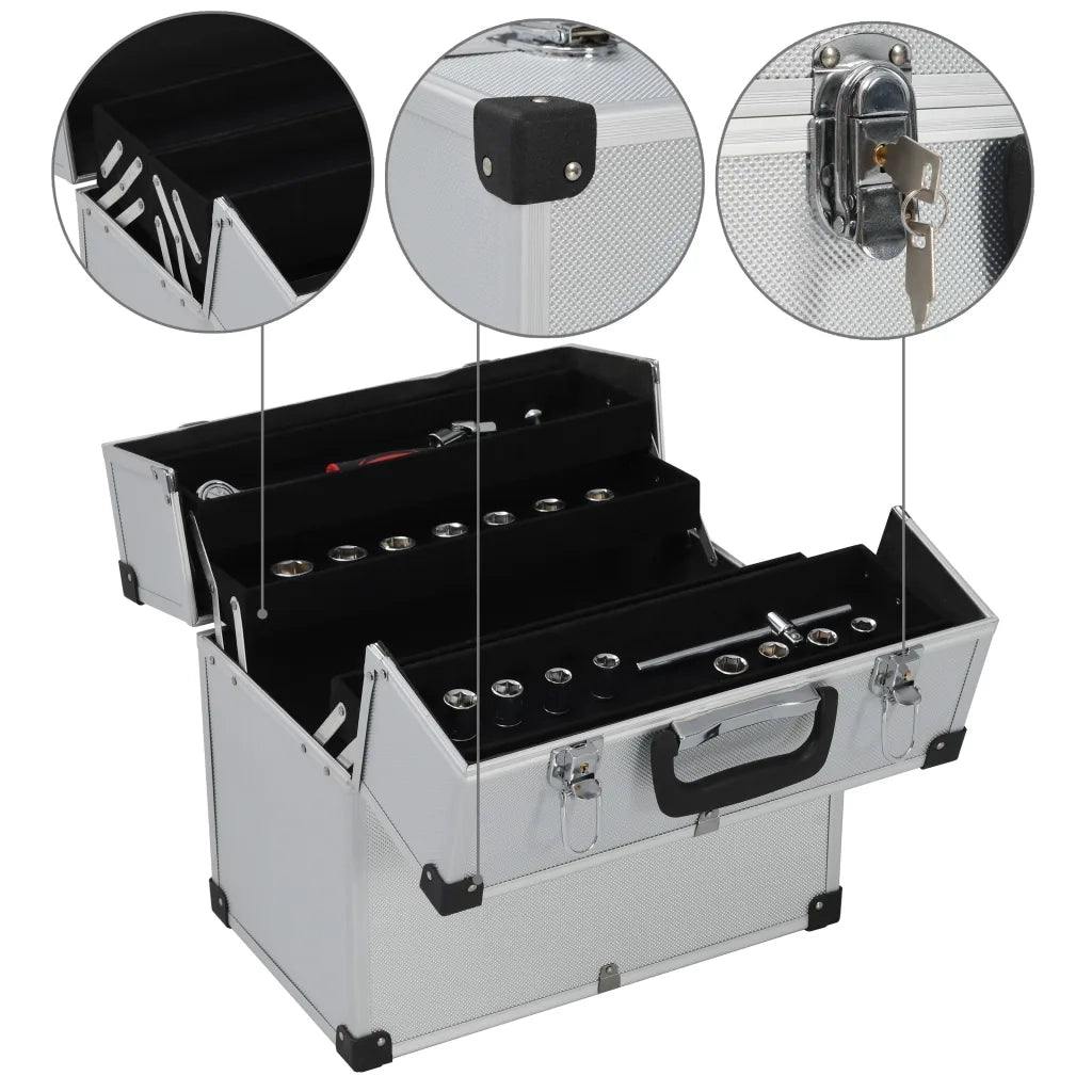 Valigetta per Attrezzi 38x22,5x34 cm Argento in Alluminio CFW6706192