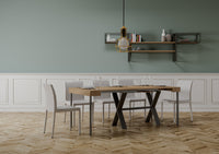 Consolle Allungabile 90-300x40x77 cm in Nobilitato Marrone