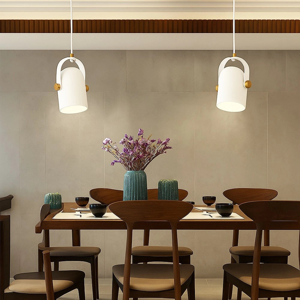 Trade Shop - Lampadario A Sospensione Da Soffitto Design Con Paralume Orientabile Attacco E27 Ip20 A21 -