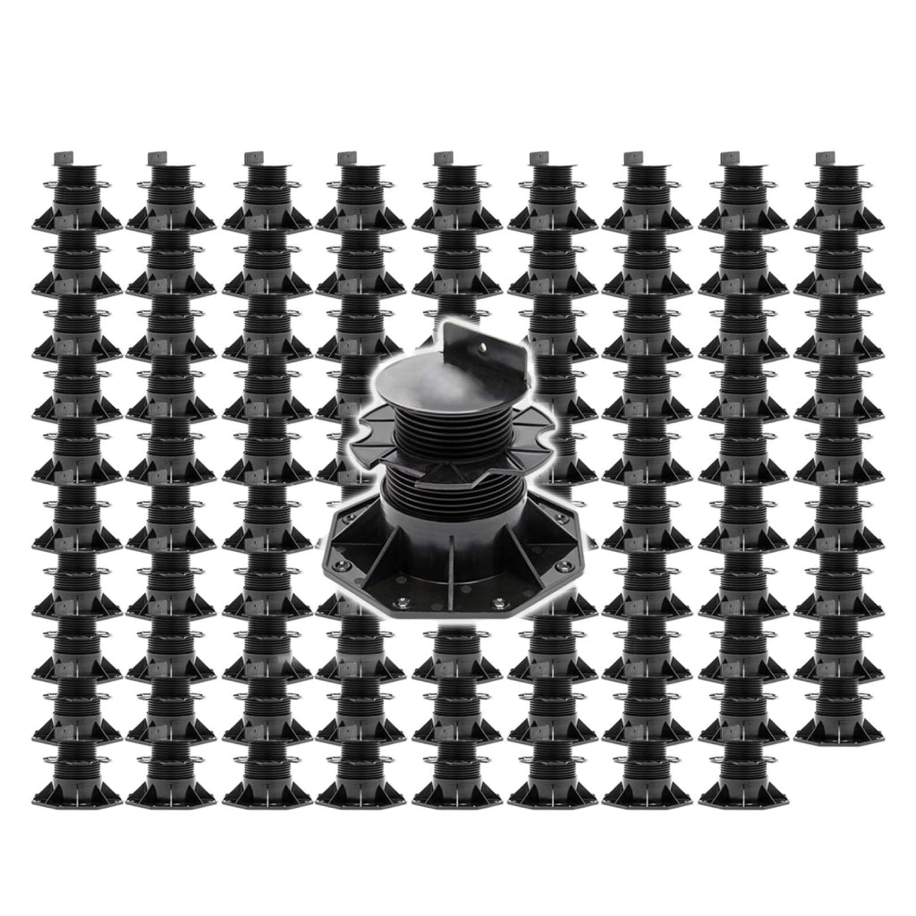 Set 90 supporti per pavimenti galleggianti, altezza regolabile 60-128mm Max 2700 kg, Pavimenti Decking