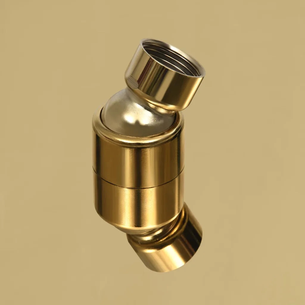 Testa Doccia a Pioggia in Acciaio Inox 25x25 cm Quadrata Oro CFW1750292