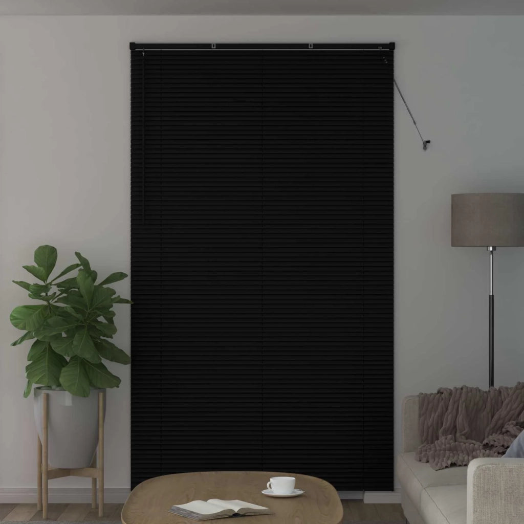 Tenda Veneziana | Tenda a lamelle Nero 213 x 160 cm 25 mm PVC
