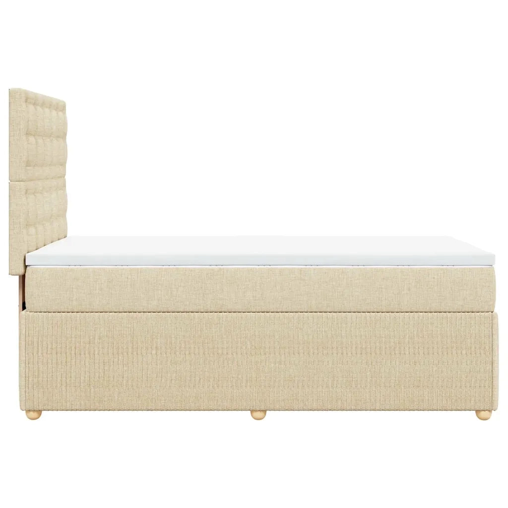 Giroletto a Molle con Materasso Crema 80x200 cm inTessuto 3291902