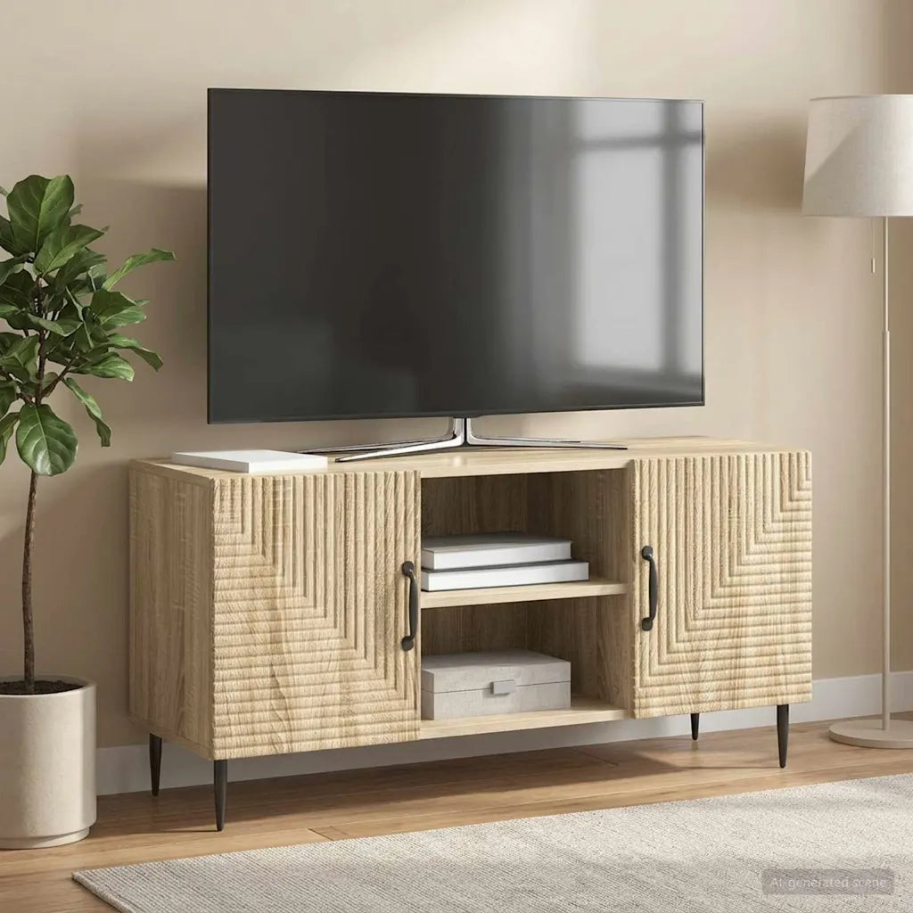 Mobile TV Rovere Sonoma 102 x 34,5 x 50 cm Legno ingegnerizzato 894927