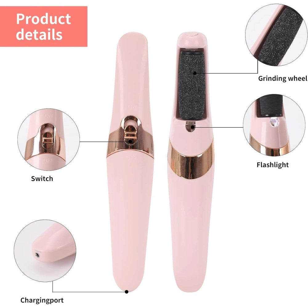 Trade Shop - Pedicure A Batteria Ricaricabile Elimina Calli Rimuovi Duroni Piedi Esfoliante -
