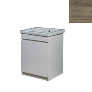 Mobile Lavatoio in Ceramica 2 Ante e Strofinatoio Integrato 60x60x86A cm Olmo Naturale