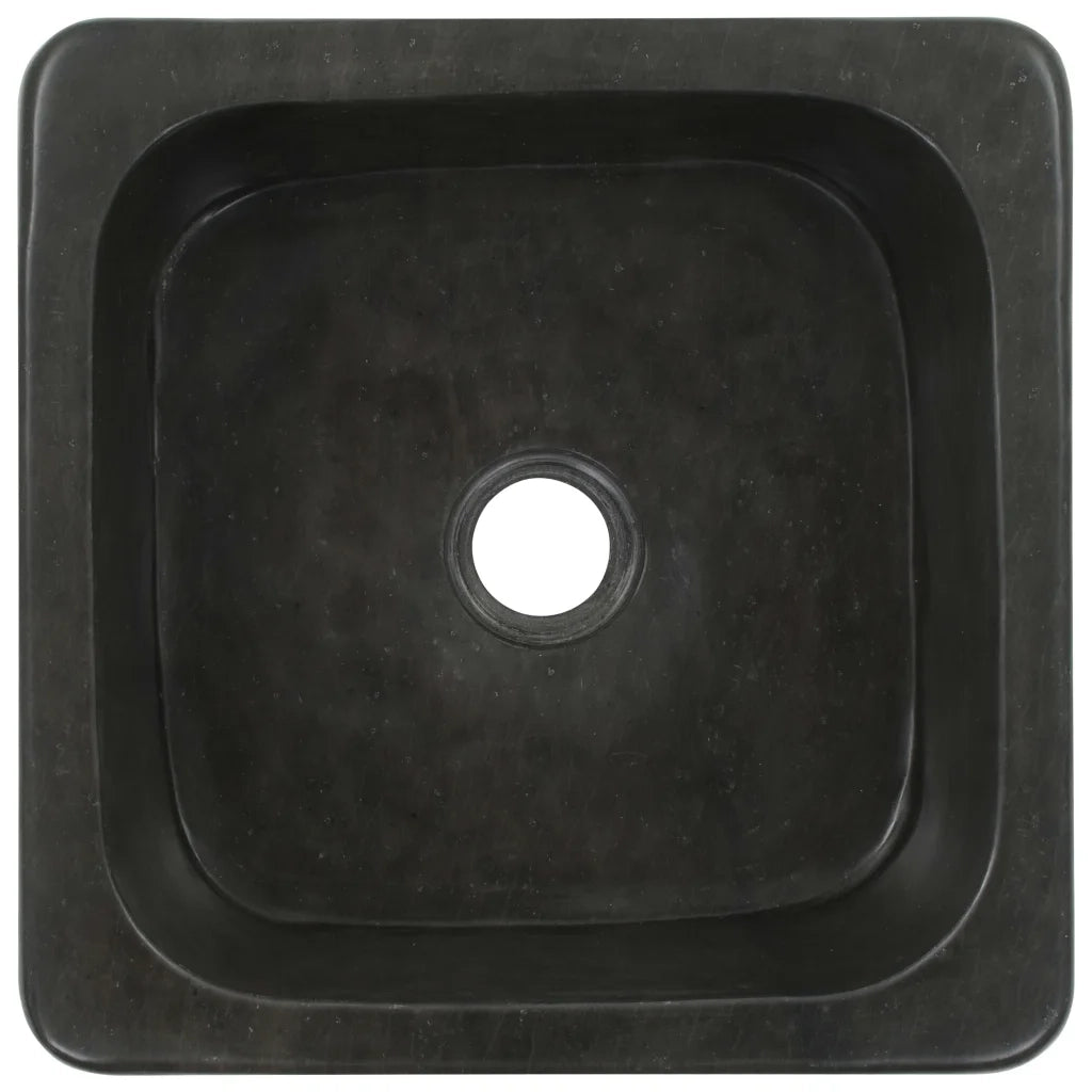 Lavandino 30x30x15 cm in Pietra di Fiume Nero cod mxl 54728