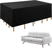 Cappotto impermeabile per mobili da giardino - Proteggente - 1 pezzo - Nero - 420D Oxford - 200x165x80 cm