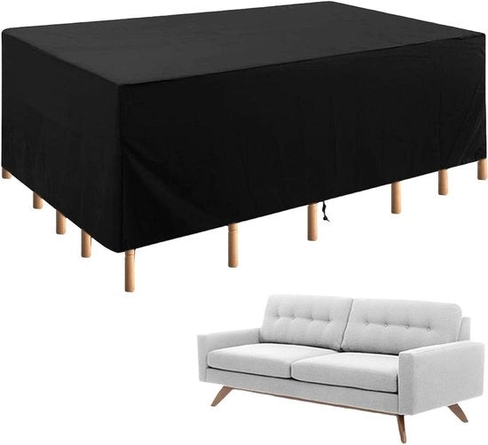 Cappotto impermeabile per mobili da giardino - Proteggente - 1 pezzo - Nero - 420D Oxford - 200x165x80 cm