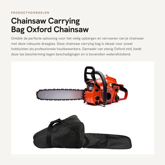 Tas per catena da taglio acqua resistente - Tas Oxford portatile - Ocrisma protettivo - Adatto per 20/22 pollici - Maniglie - Duraturo - Tas da taglio